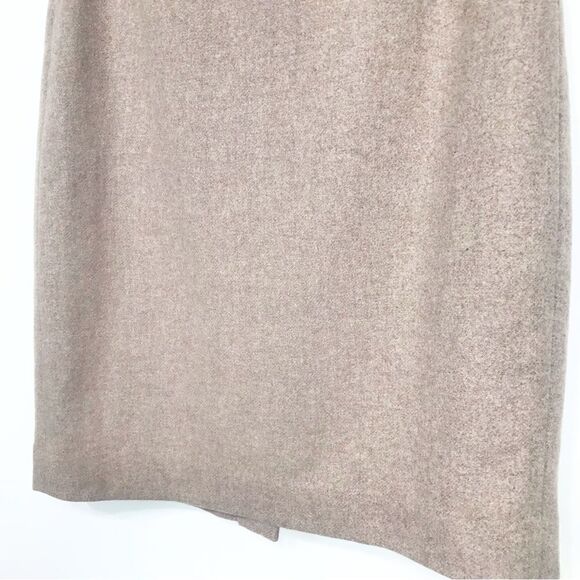 J. Crew Factory The Pencil Skirt in Neutral Tan Wool Blend - Picture 3 of 12